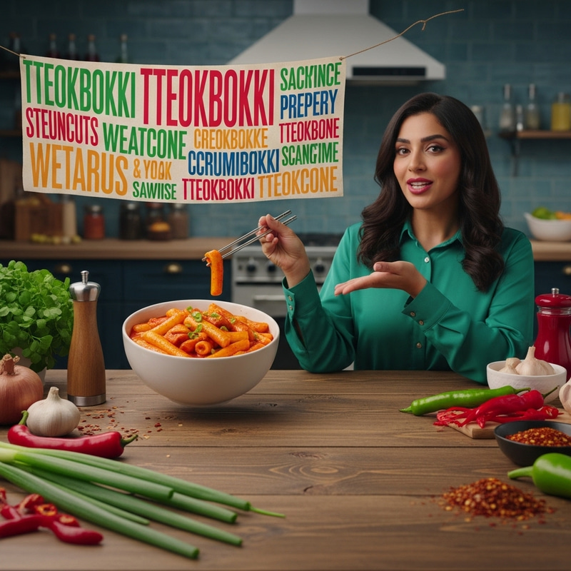 Vibrant Tteokbokki Video: Tempting Korean Rice Cakes Recipe