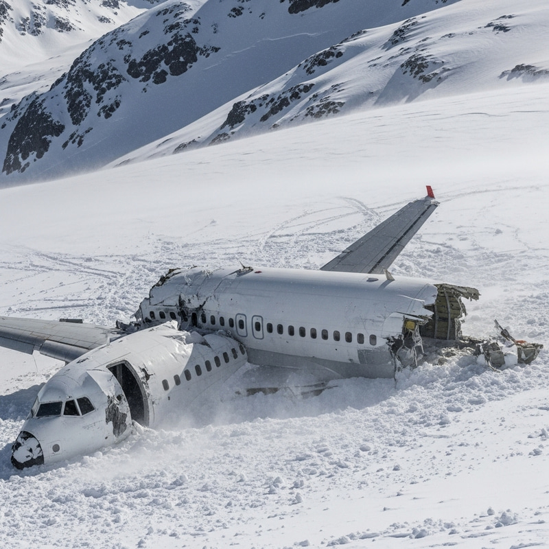 Tragic Aircraft Crash on Snowy Mountain