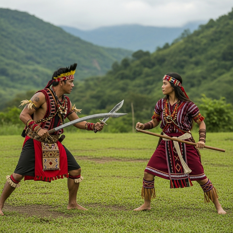 Tribal Clash: Indigenous Aeta vs. Noble Filipina Warrior
