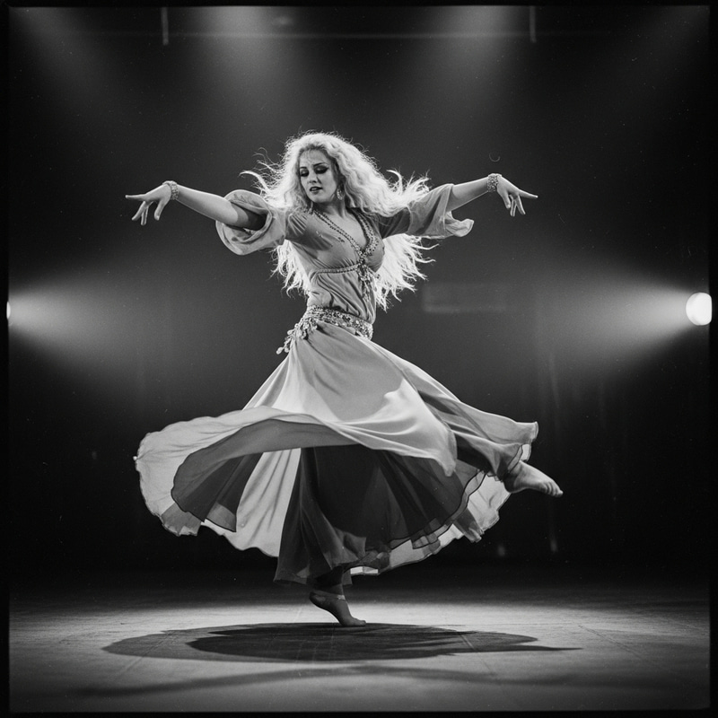 Stunning Arabic Dancer | Elegant Black and White Performance