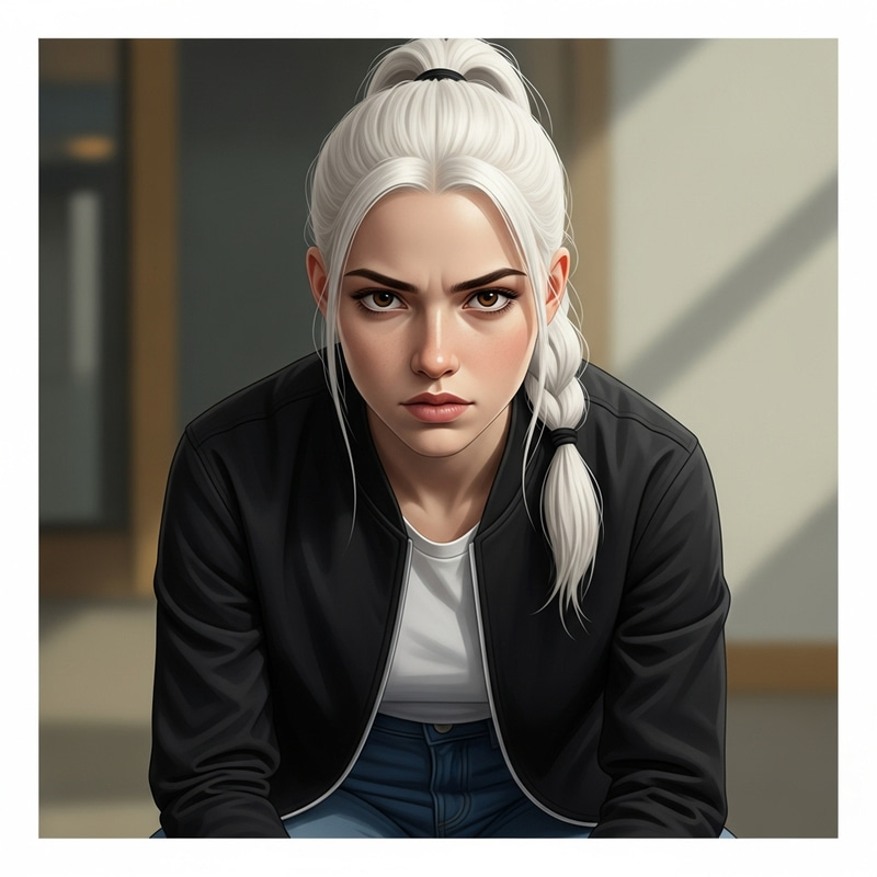 Realistic College Student Portrait Realistic College Student Portrait