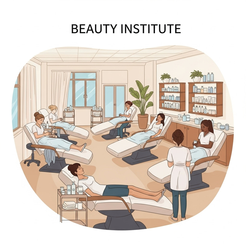 Artistic Beauty Institute Illustration - Relaxing Ambience Artistic Beauty Institute Illustration - Relaxing Ambience