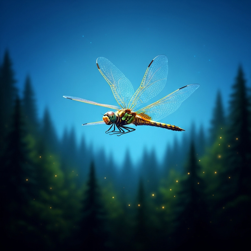 Enchanting Ballet of Dragonfly in Flight