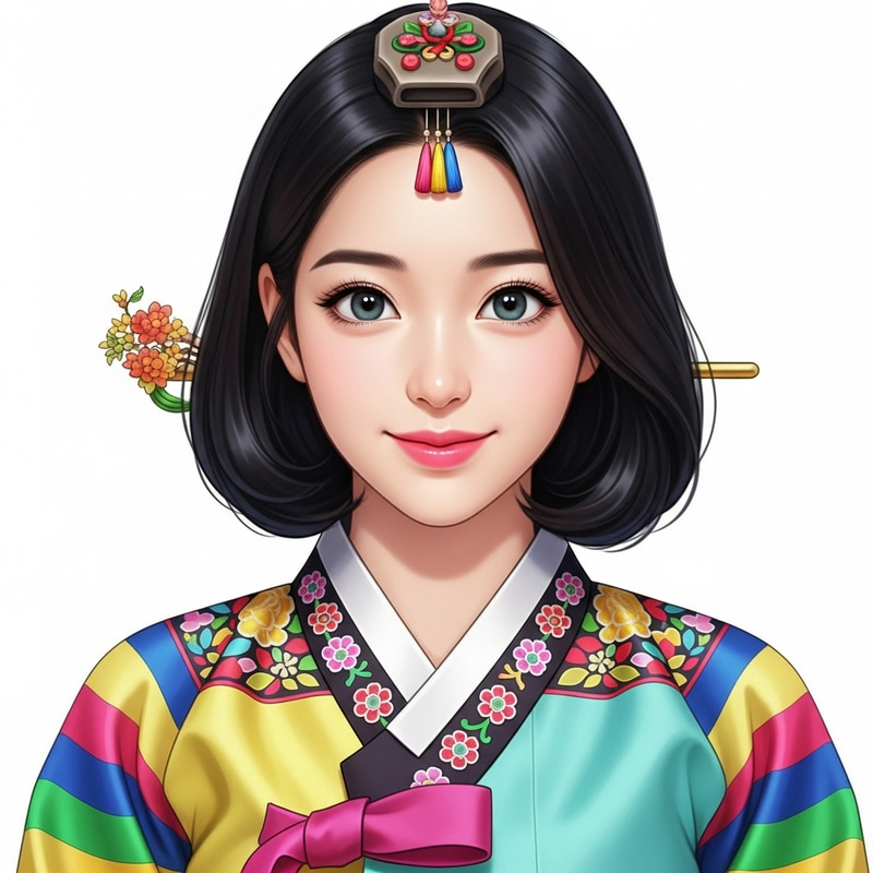 Realistic Portrait of a Beautiful Korean Woman Realistic Portrait of a Beautiful Korean Woman