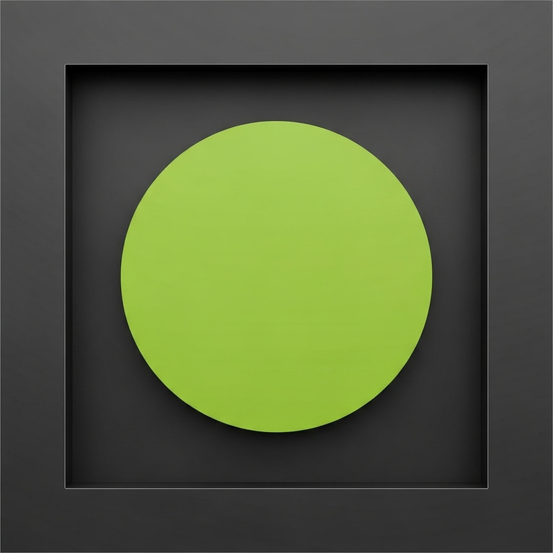 Green Circle in Square: Perfect Geometry Design Green Circle in Square: Perfect Geometry Design