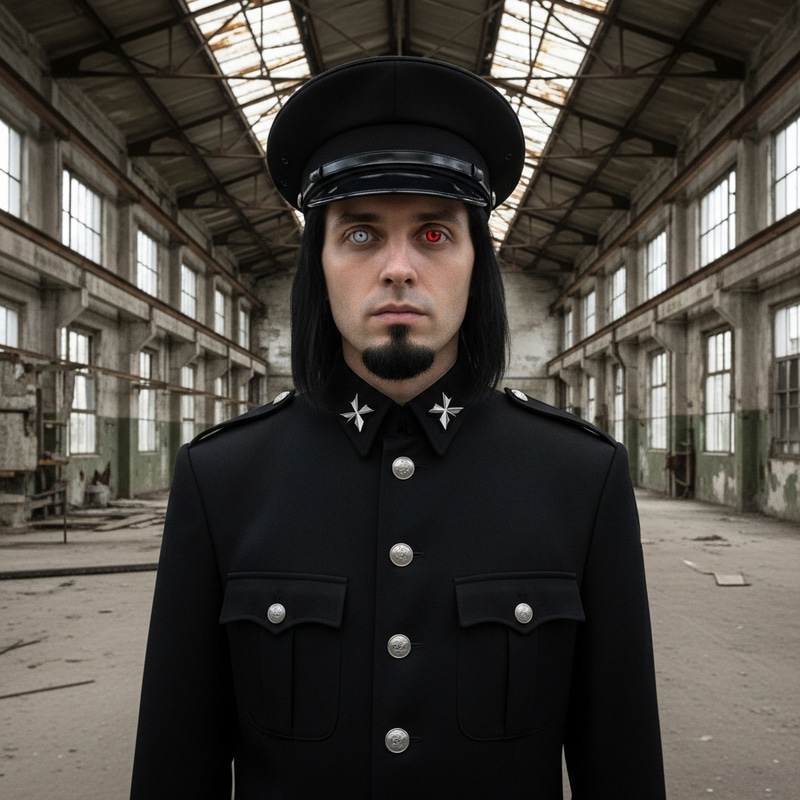 Gothic Soldier in Abandoned Hall Gothic Soldier in Abandoned Hall