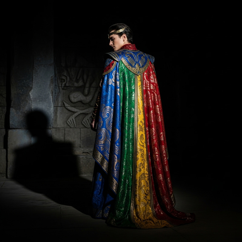 Avenger in Dark, Vivid Attire - A Film Hero Awaits Revenge