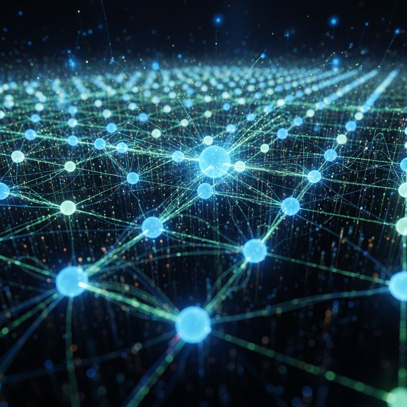 Blue & Green Nodes Network | Data Analysis