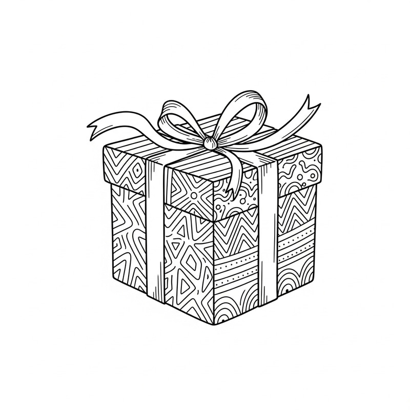 Elegant Gift Box Design for Drawing on Coupon Bond Elegant Gift Box Design for Drawing on Coupon Bond