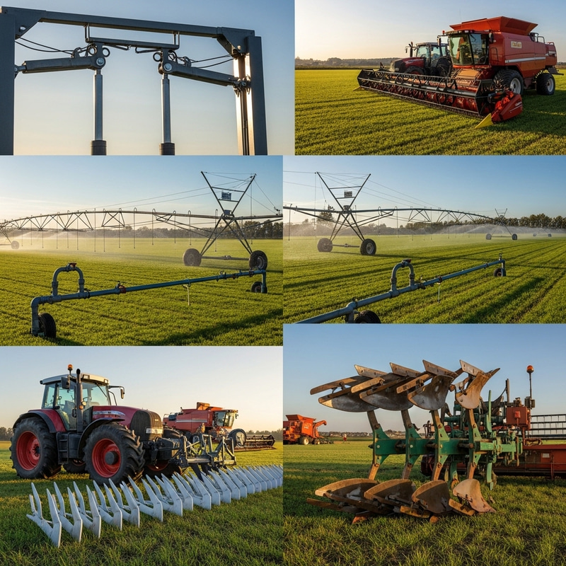 Farm Scene: Hydraulic Lifts, Irrigation Systems & Agricultural Machines Farm Scene: Hydraulic Lifts, Irrigation Systems & Agricultural Machines