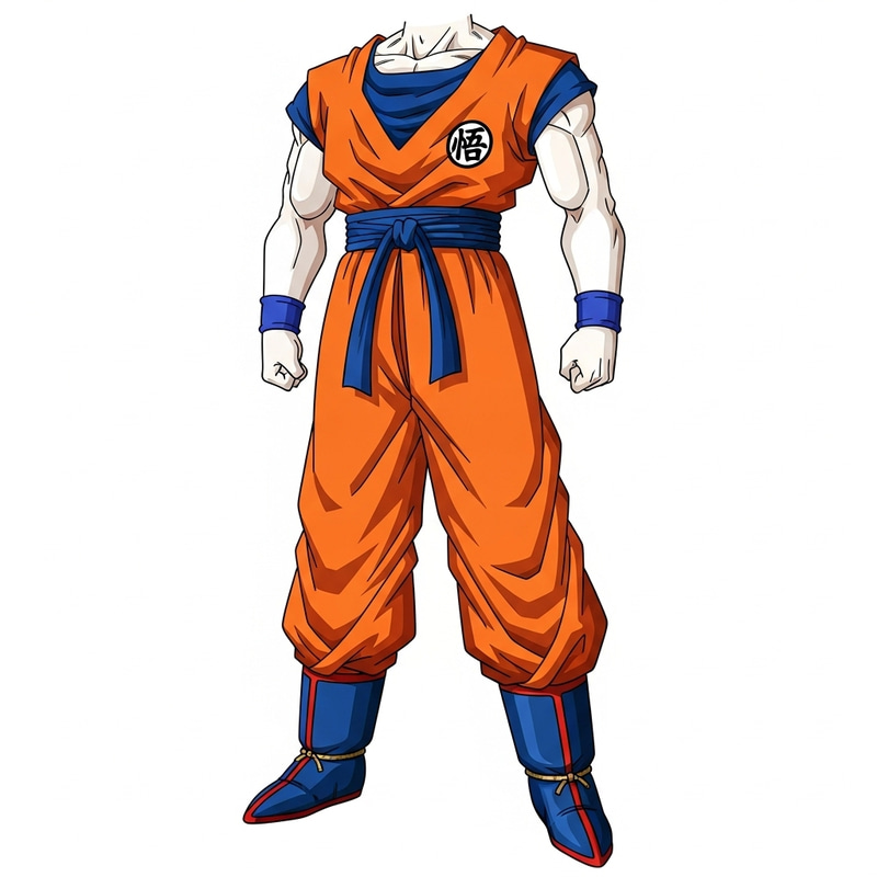 Dragon Ball Inspired Orange Martial Arts Gi Drawing