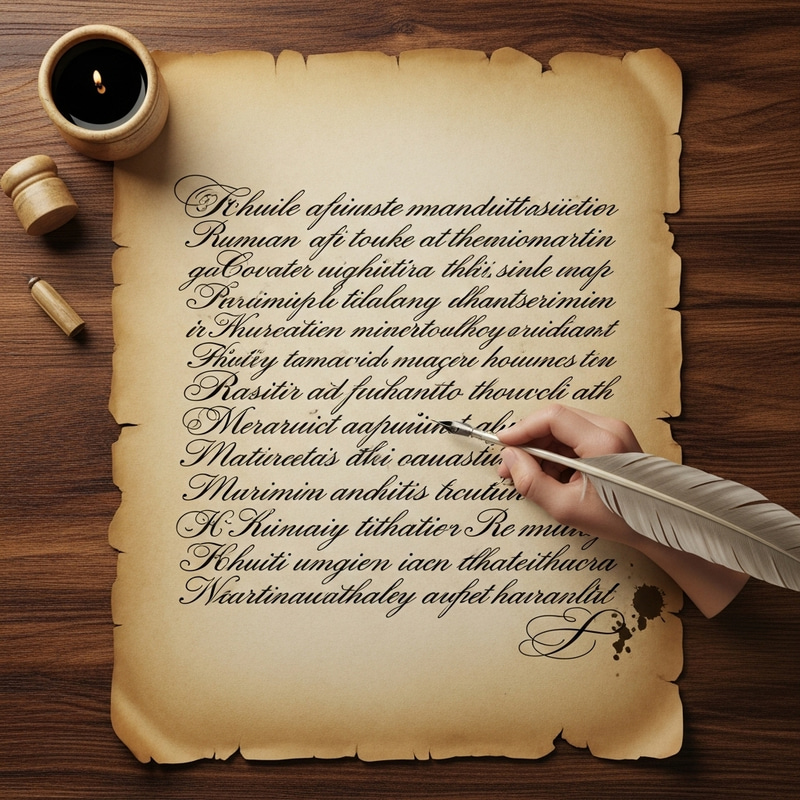 Handwritten Text on Vintage Paper | Antique Elegance
