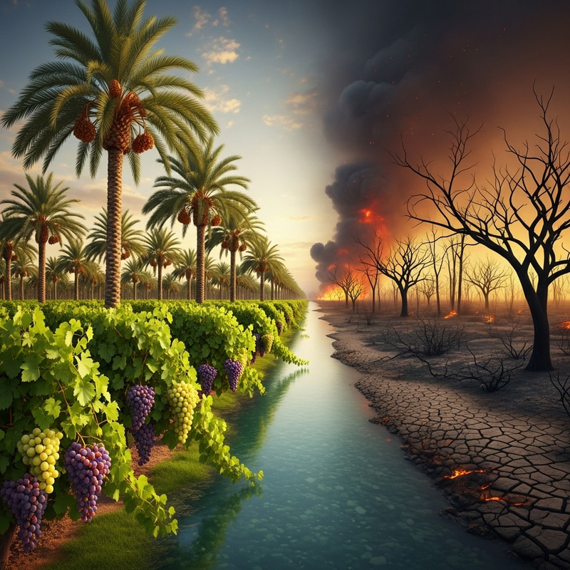 A Paradise of Palm Trees and Grapevines A Paradise of Palm Trees and Grapevines