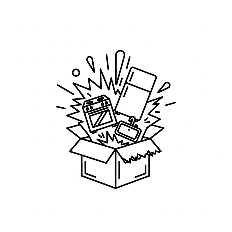 Kitchen Out of the Box Icon - Minimalist Design Kitchen Out of the Box Icon - Minimalist Design