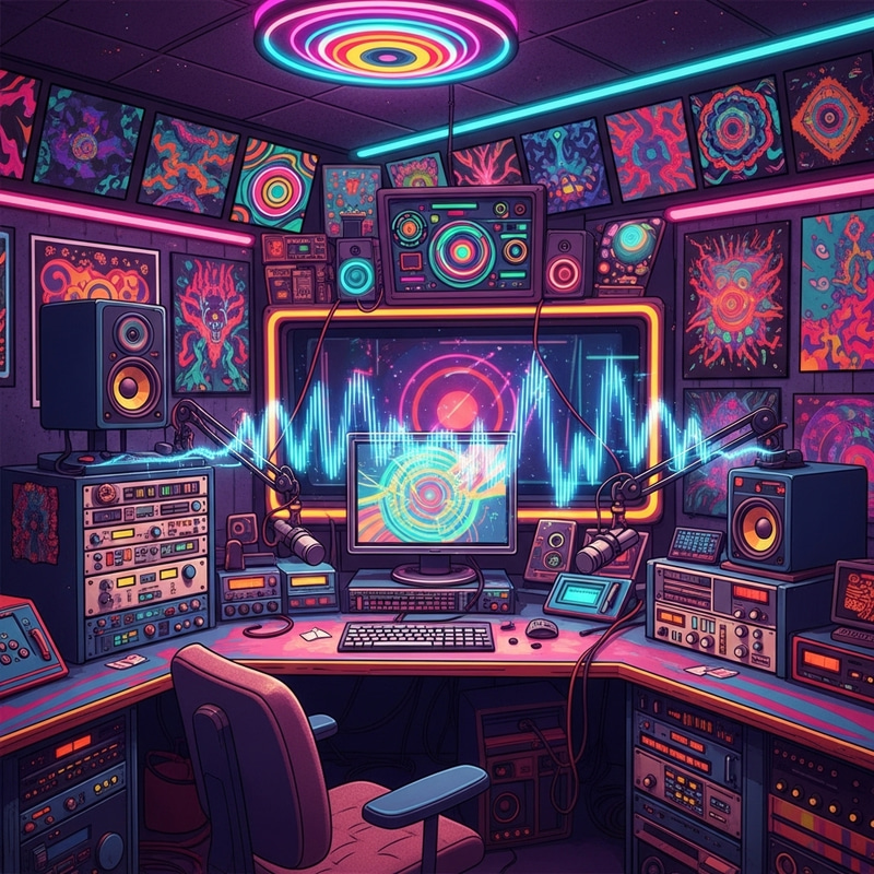 Vibrant Psy Trance Radio Station | Neon Lights & Trippy Art Vibrant Psy Trance Radio Station | Neon Lights & Trippy Art
