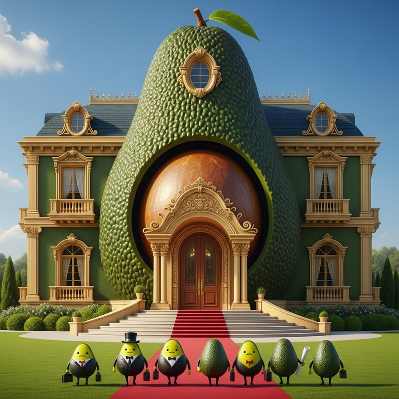Avocado Mansion: Elegant Abode with Wealth and Six Visitors Avocado Mansion: Elegant Abode with Wealth and Six Visitors