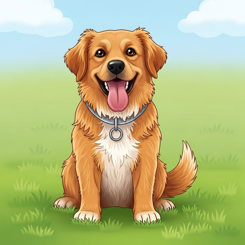 Adorable Dog Playing in Lush Green Grass Adorable Dog Playing in Lush Green Grass