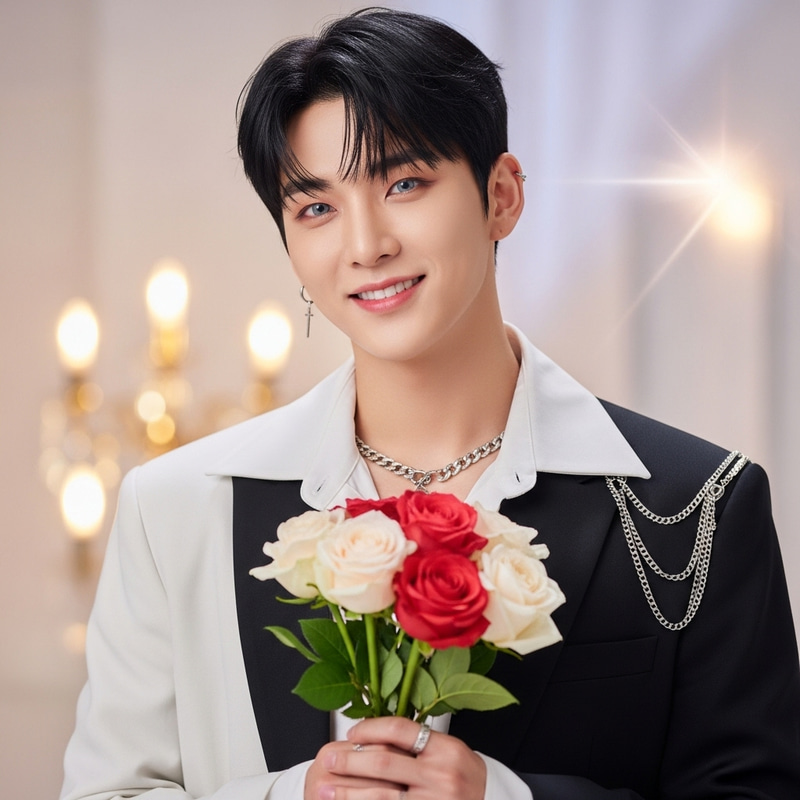 BTS Jimin Holding a Bouquet of Roses | K-Pop Star Style BTS Jimin Holding a Bouquet of Roses | K-Pop Star Style