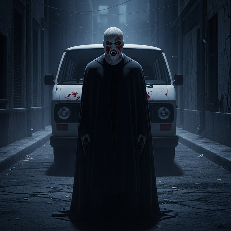 Sinister Vampire in Dark Alley - Elegance & Fear