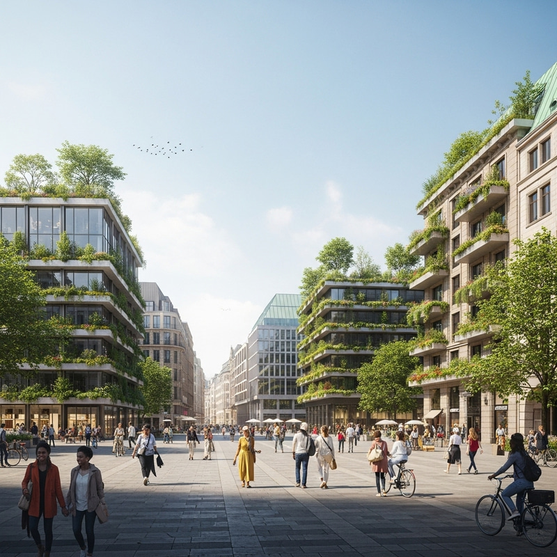 Hamburg Town Hall Square 2050: Biodiverse Pedestrian & Bike Oasis Hamburg Town Hall Square 2050: Biodiverse Pedestrian & Bike Oasis