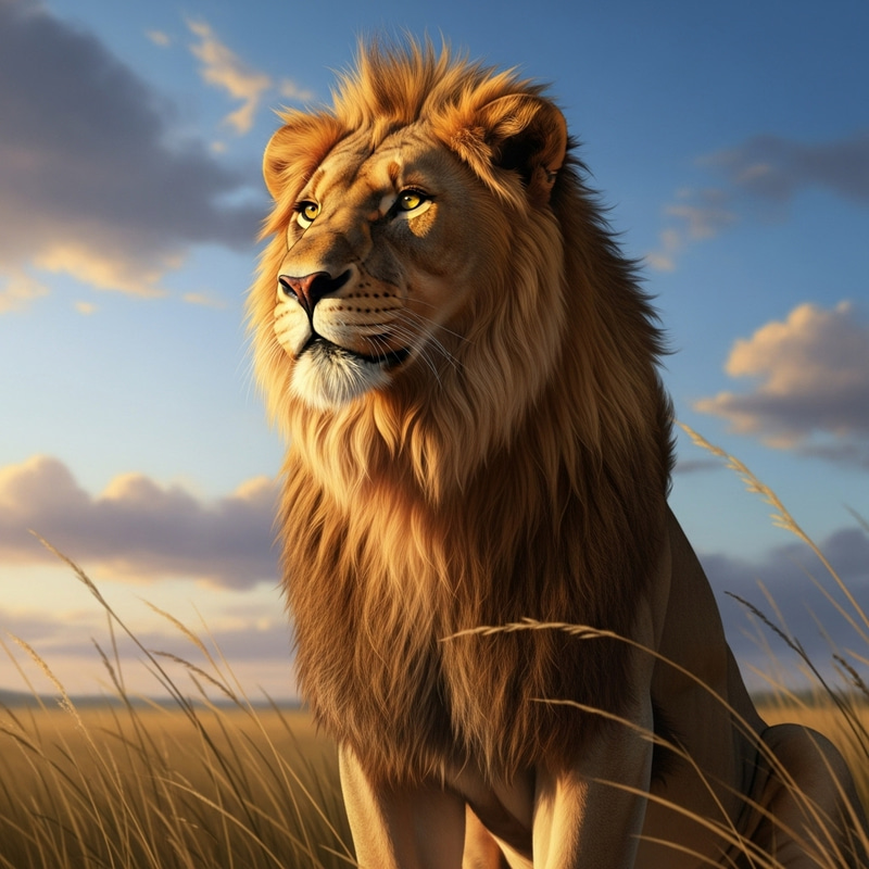 Cecilia the Majestic Lion - Regal Beauty and Power