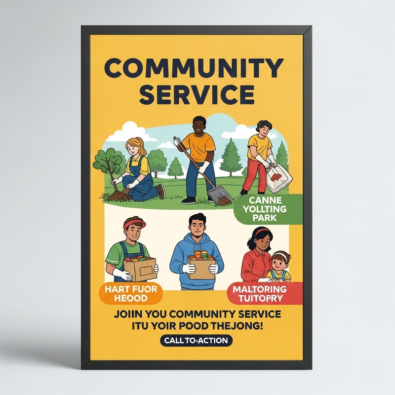 Community Service Poster Design: Engage with the Best Activities