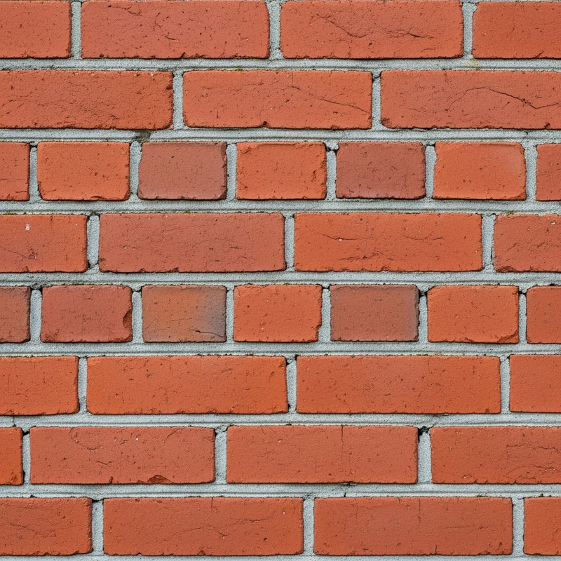 Red Brick Wall Construction, 4-Inch Design Red Brick Wall Construction, 4-Inch Design