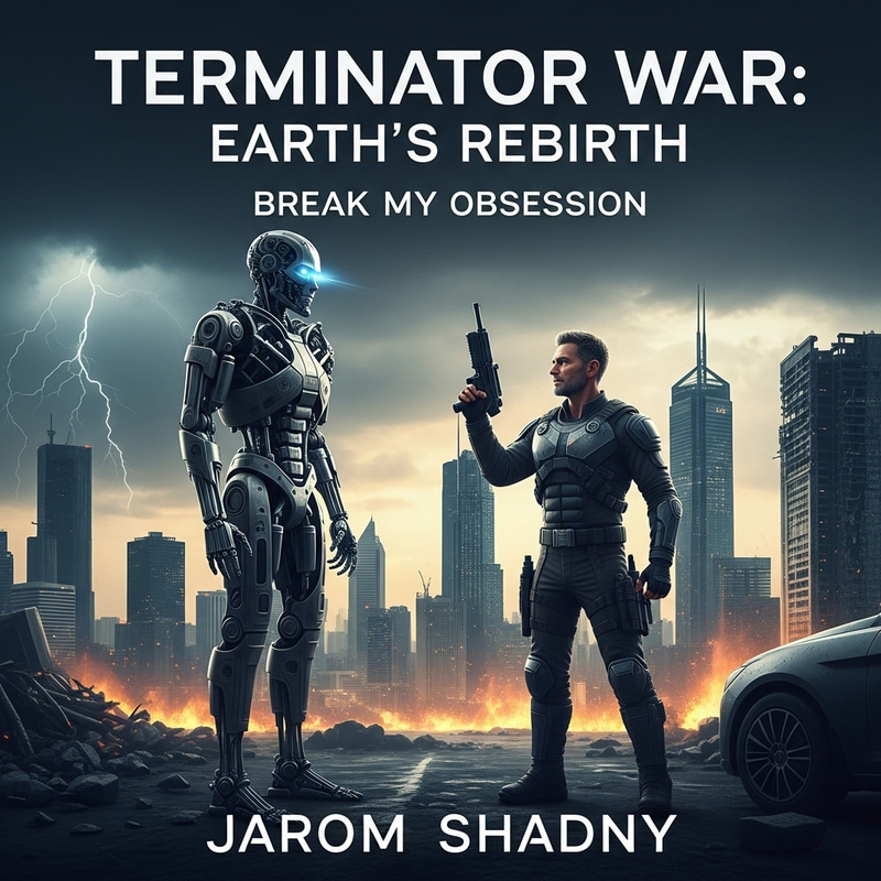 Terminator War: Earth's Rebirth Book Cover Design Terminator War: Earth's Rebirth Book Cover Design