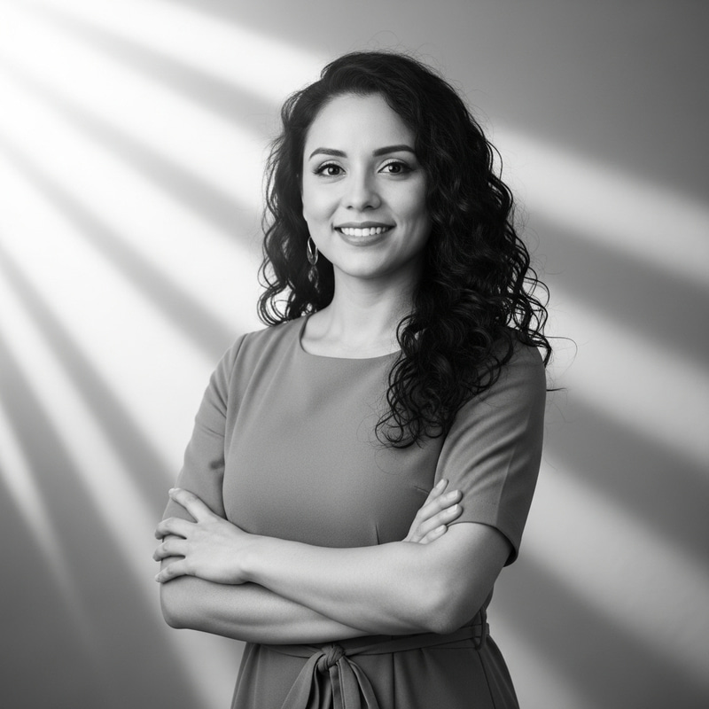 Confident Hispanic Woman | Casual Dress Portrait Photo