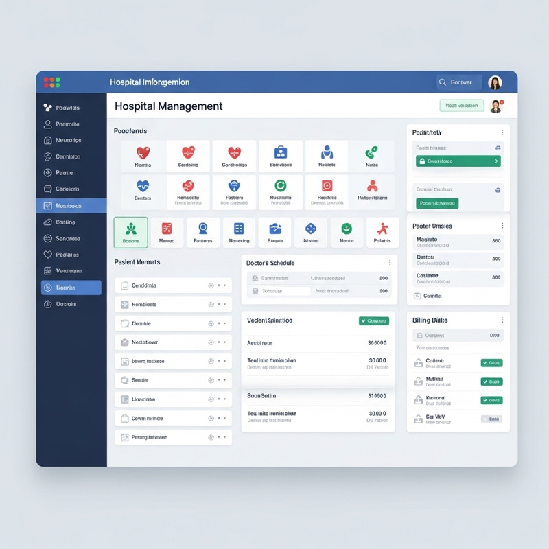 Hospital Management System GUI: Modern Interface Design