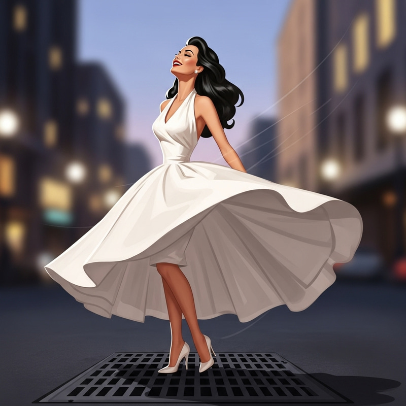 Adriana Lima in Iconic Marilyn Monroe-inspired Dress Adriana Lima in Iconic Marilyn Monroe-inspired Dress