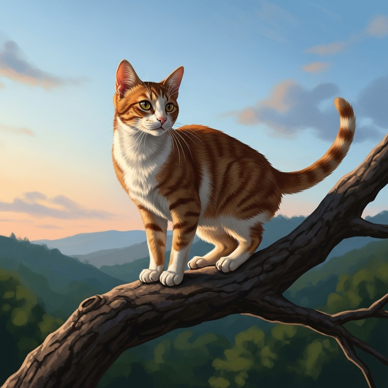 Un Gato: Graceful Feline in a Serene Setting