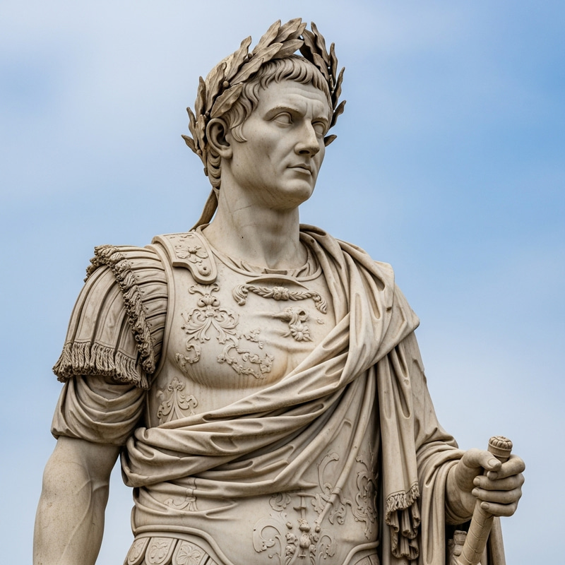 Marcus Aurelius Statue | Roman Emperor Gazing in Thought