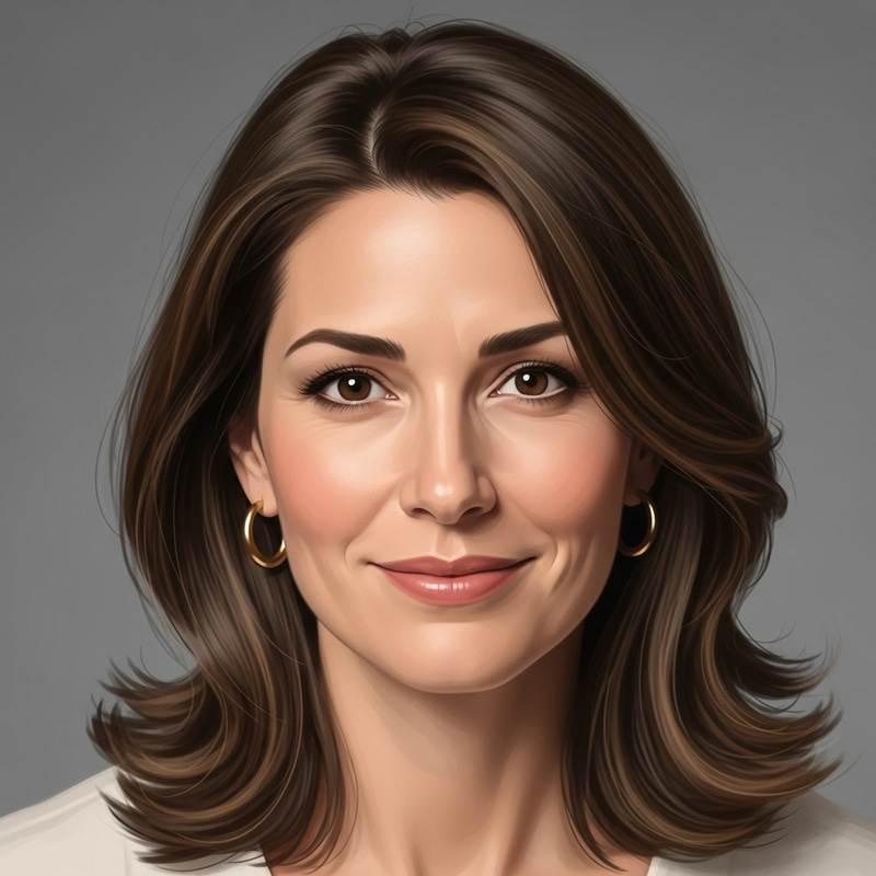 Elegant Woman with Beautiful Brown Eyes