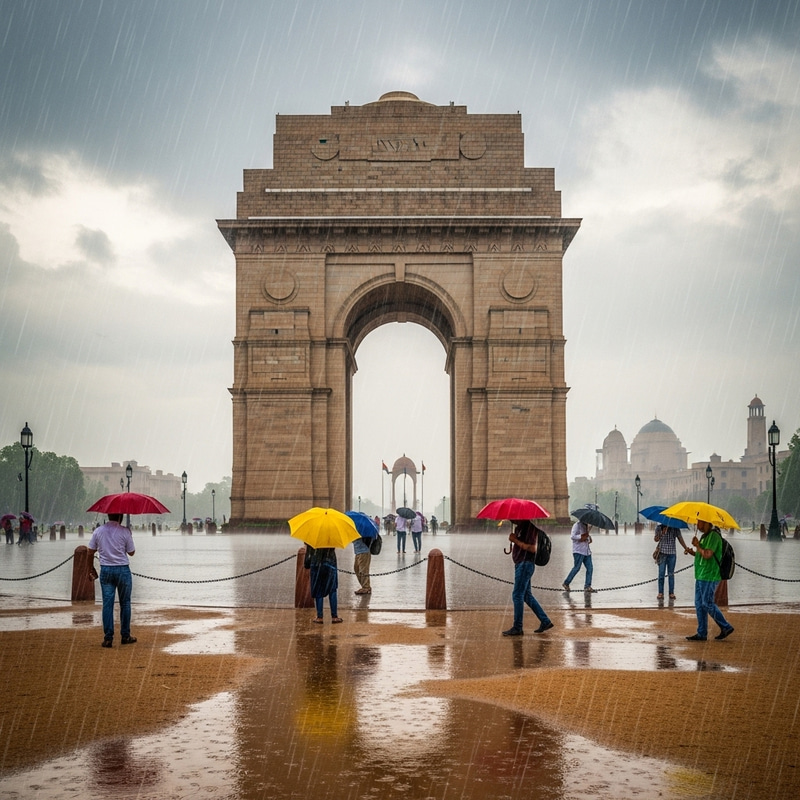 Jaipur India Gate in Rainy Splendor Jaipur India Gate in Rainy Splendor