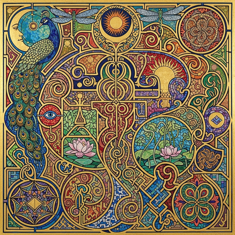 Mosaic Painting Transformation inspired by Klimt