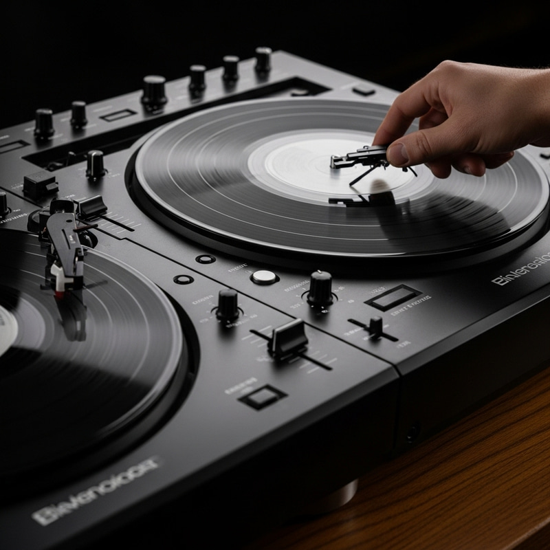 Change Vinyl on Double Deck Music System Change Vinyl on Double Deck Music System