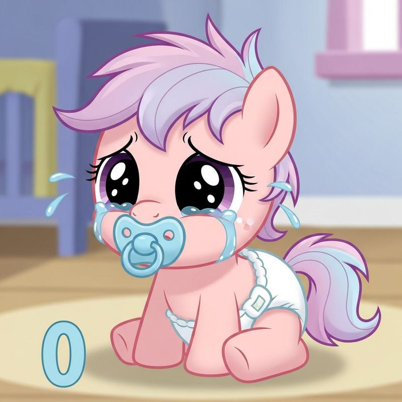 Cute Newborn Pony with Pacifier | 0-Month-Old Baby Crying Cute Newborn Pony with Pacifier | 0-Month-Old Baby Crying