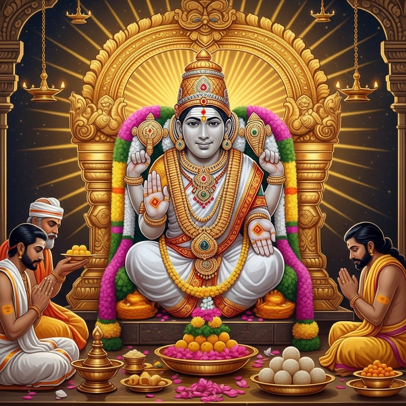 Tirupati Balaji Maharaj Art: Devotional South Indian Deity