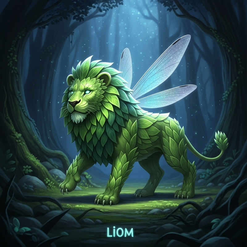 Discover Liom: The Mystical Lion Creature of Green Leaves Discover Liom: The Mystical Lion Creature of Green Leaves