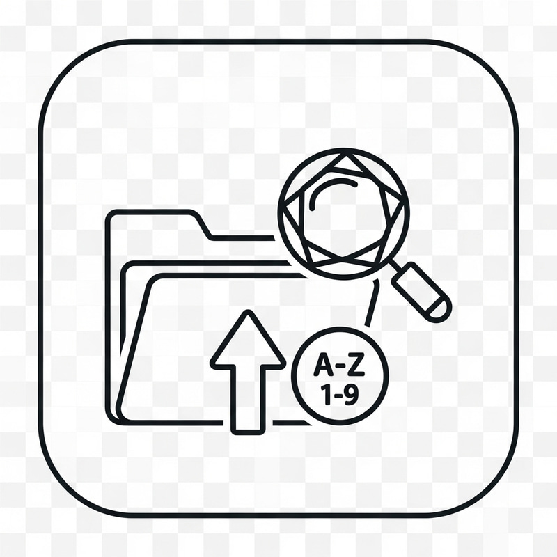 Simple File Management Icon | Sort & Organize Digital Records