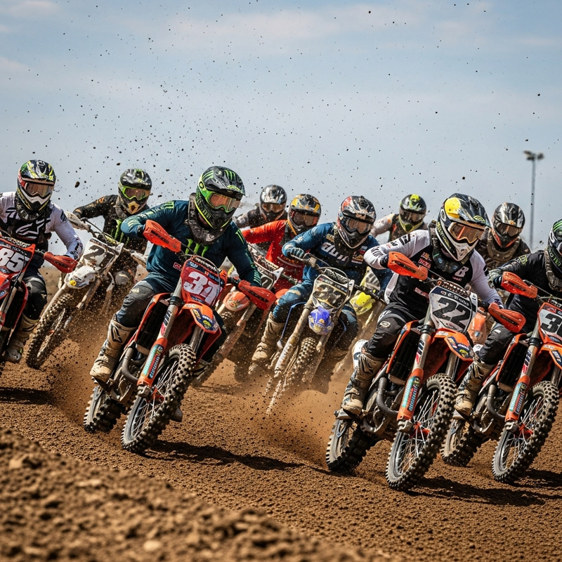 Thrilling Monster Army Motocross Riders Thrilling Monster Army Motocross Riders