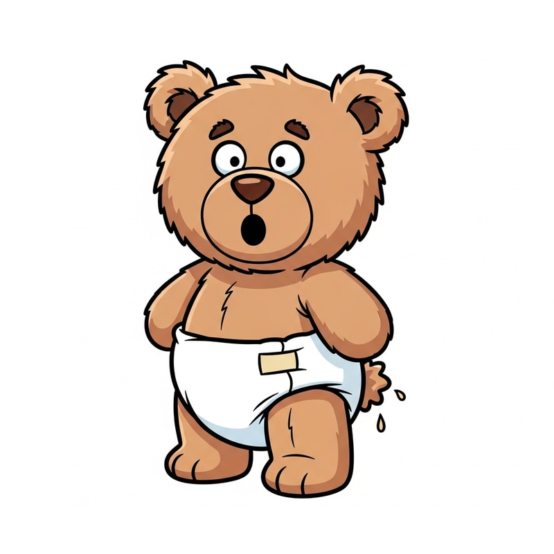 Cute and Funny Poopy Teddy Bear Clipart for Kids