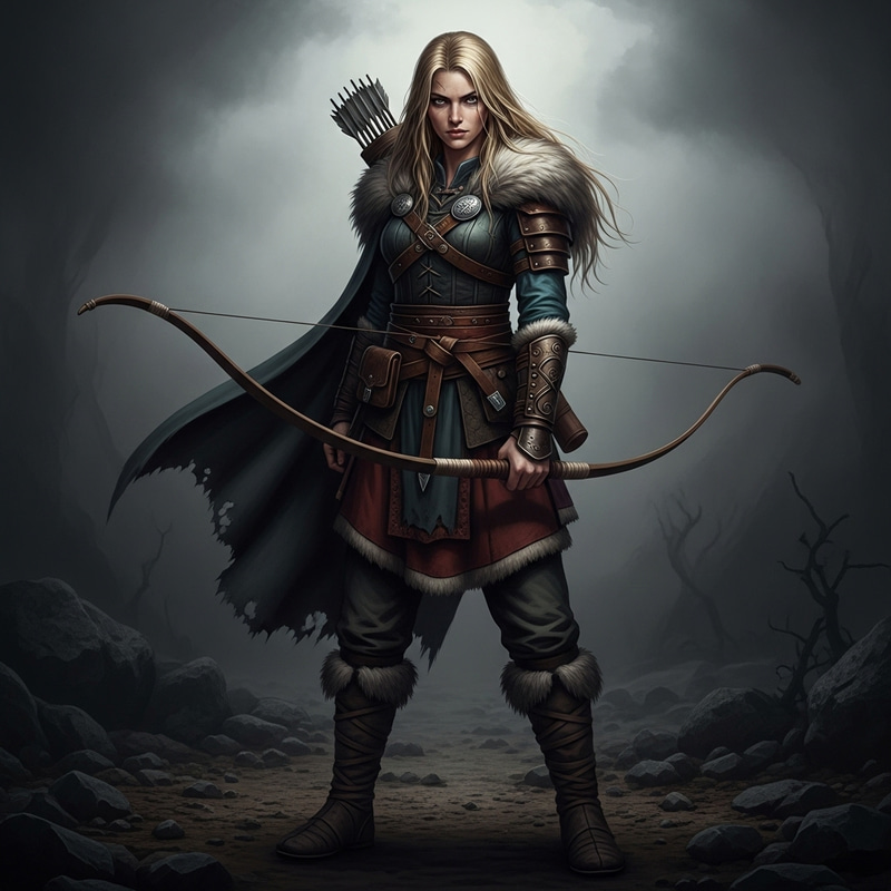 Viking D&D Hunter | Grimdark Style Illustration Viking D&D Hunter | Grimdark Style Illustration