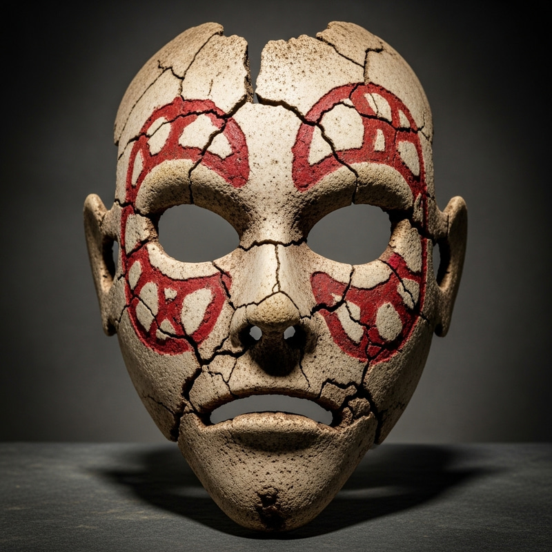 Blood-Stained Cracked Bone Mask