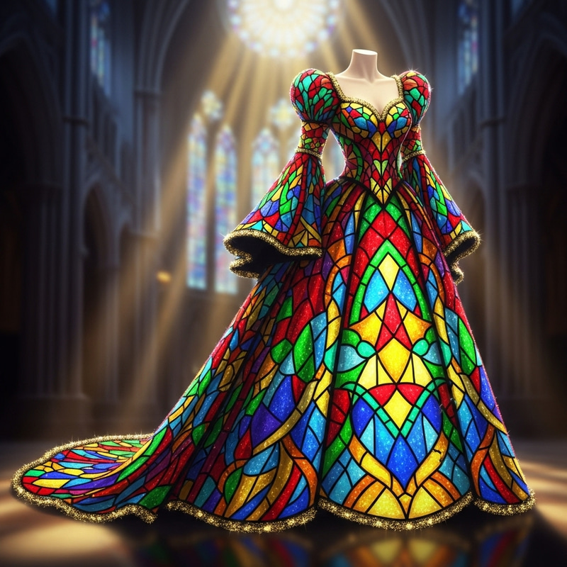 Stained Glass Inspired Gown | Luminous Designs & Elegance Stained Glass Inspired Gown | Luminous Designs & Elegance