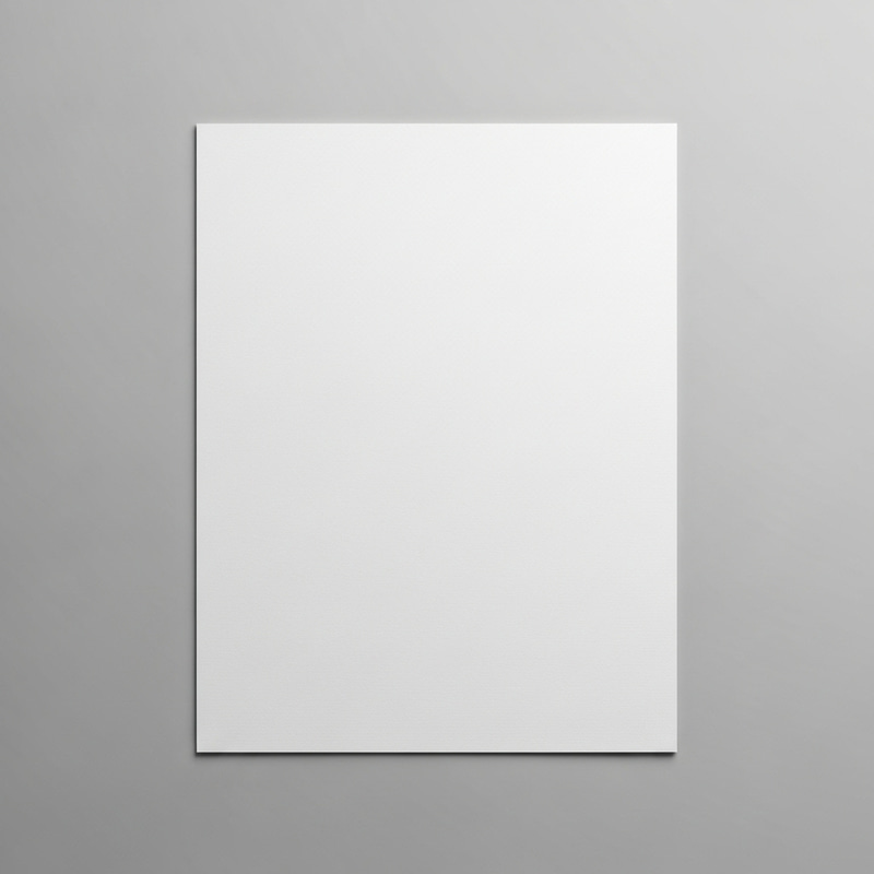 Pristine White Paper on Grey Background