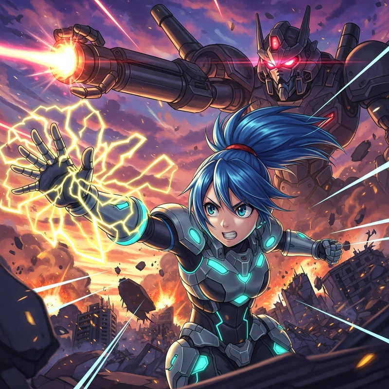 Thick Anime Illustration with Vibrant Colors Thick Anime Illustration with Vibrant Colors