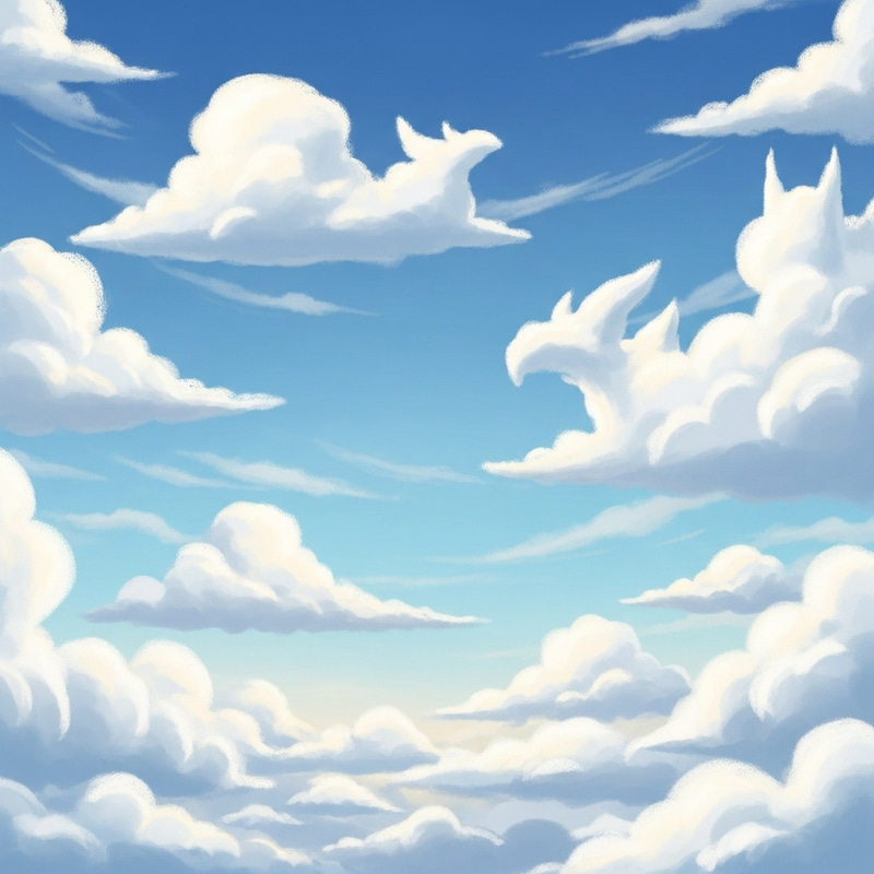 Beautiful White Clouds Floating in the Sky Beautiful White Clouds Floating in the Sky