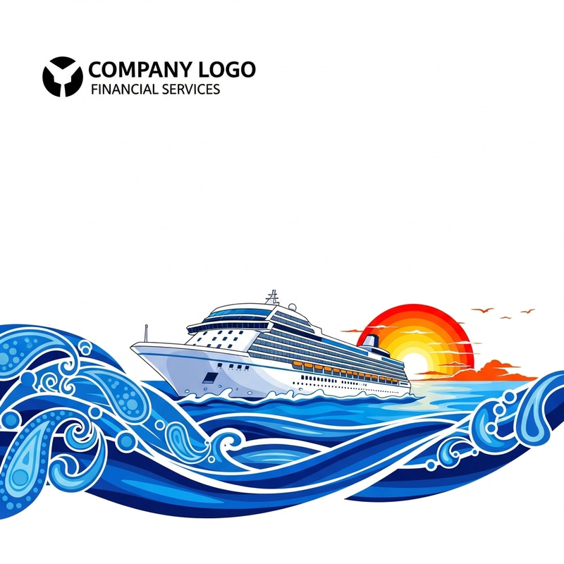 Majestic Cruise Ship Vector Illustration